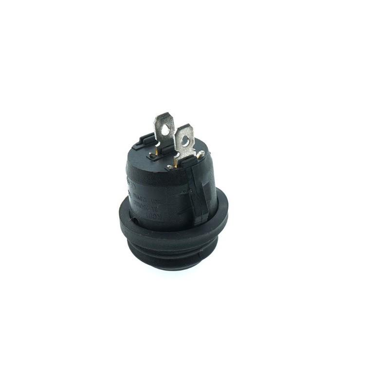 23MM Waterproof Round Power Switch with Light, Two-Position KCD6, 20mm Hole Diameter.