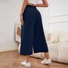 2025 Европейские и американские брюки с высокой талией, присборенные, однотонные, повседневные, с широкими штанинами, для женщин