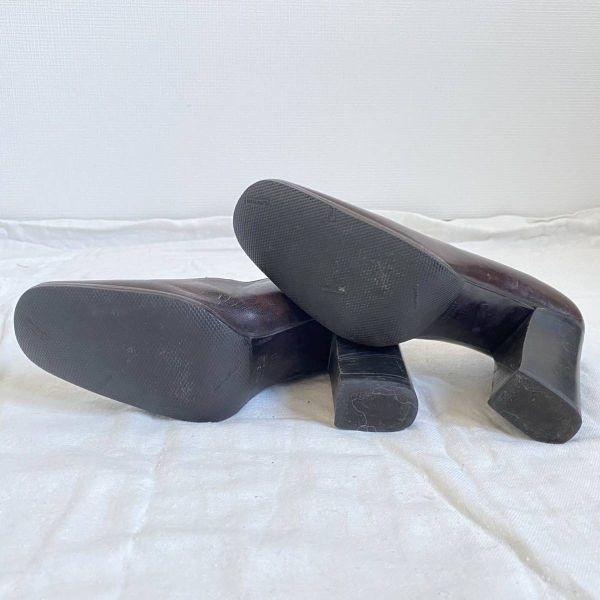 Италия Туфли Gucci 6.5B 23-23.5 Коричневые Туфли на высоком каблуке Женские(ИСПОЛЬЗОВАЛ)