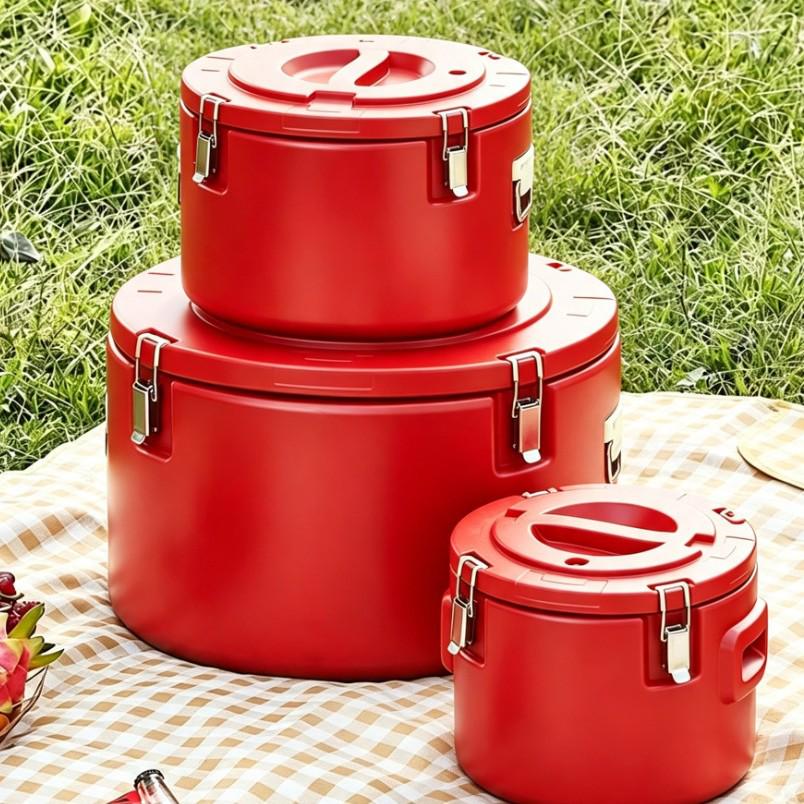 Большой емкости insulated food container из нержавеющей стали и ведро для молочного чая для использования на улице и в быту