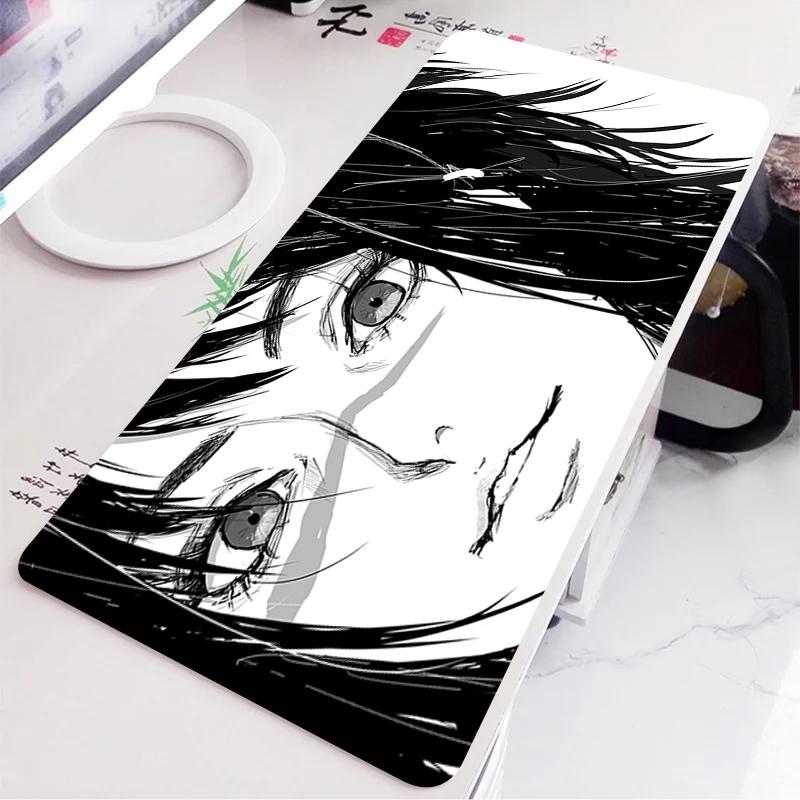 Art Pretty Comic Black White Girl Mouse Pad Dark Girls Gamer Computer Laptop Gaming Pc Accessories Keyboard Laptop Desk Mats