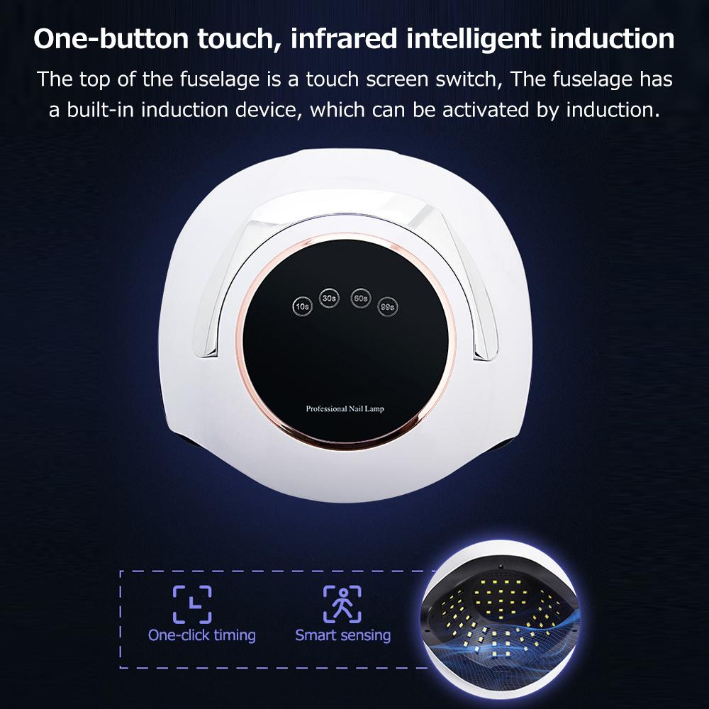 Лампа для ногтей, машина для фототерапии, 180 Вт, портативная сушилка для ногтей, 60 светодиодных ламп, бусины, УФ-лампа для запекания