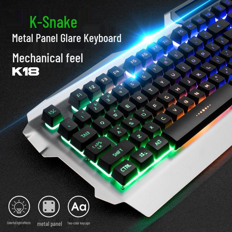 Viper K18 Luminous Metal Wired Gaming Keyboard