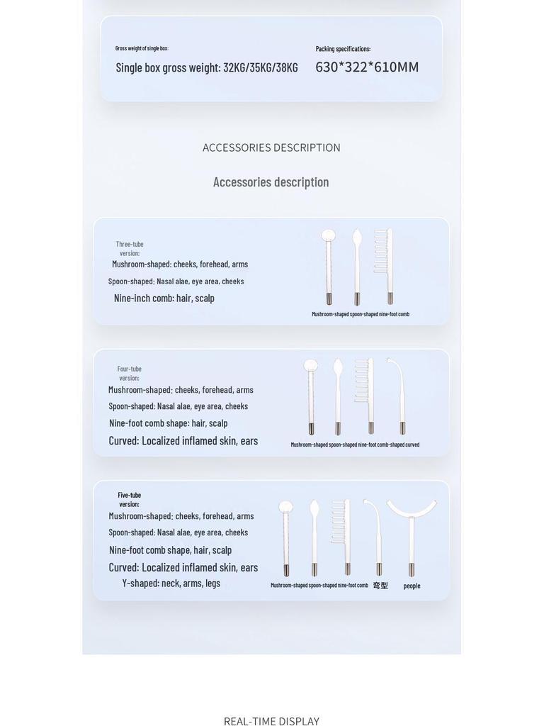 Popular 4-Tube High-Frequency Electronic Beauty Massager
