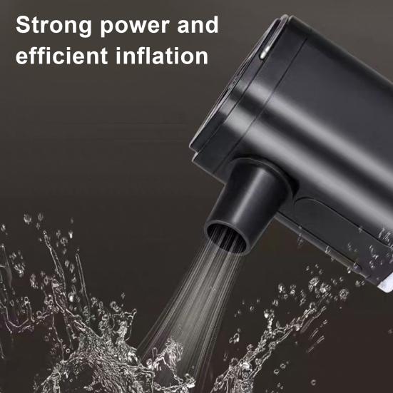 Mini Cordless Air Pump with 5 Nozzles Camping Light 2400mAh USB Inflatable Swimming Ring Float Air Mattress Bed Electric Inflator Deflator Pump