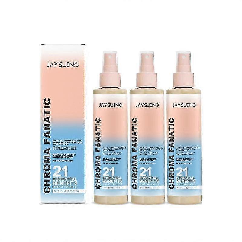 3x Leave-In Conditioner Spray, 21 Benefits for Color-Treated Hair, 5-in-1 Multi-Tasking Heat & Sun Protection Hair Spray
