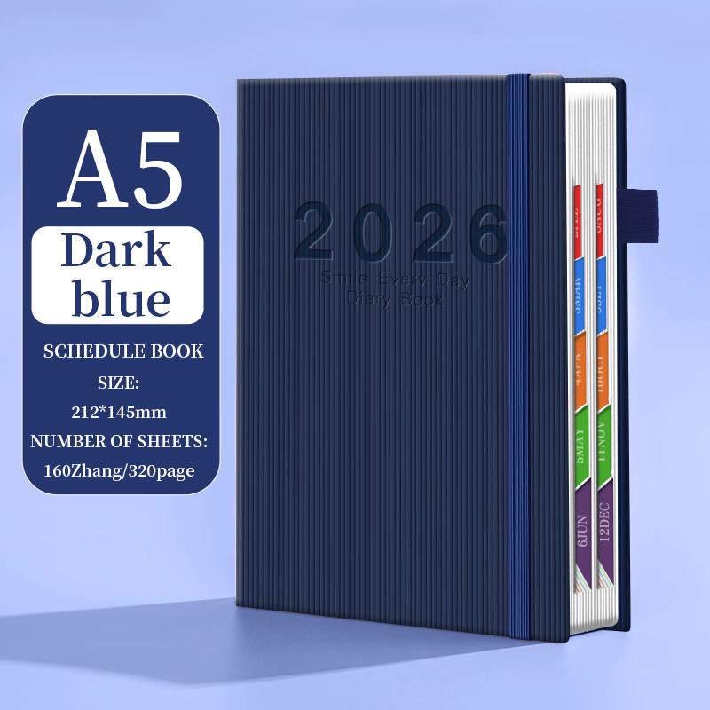 Ежедневник 2026 Планировщик эффективности: Новая модель ручного переплета, сувенирная лента, канцелярский ежедневник для эффективного использования в офисе