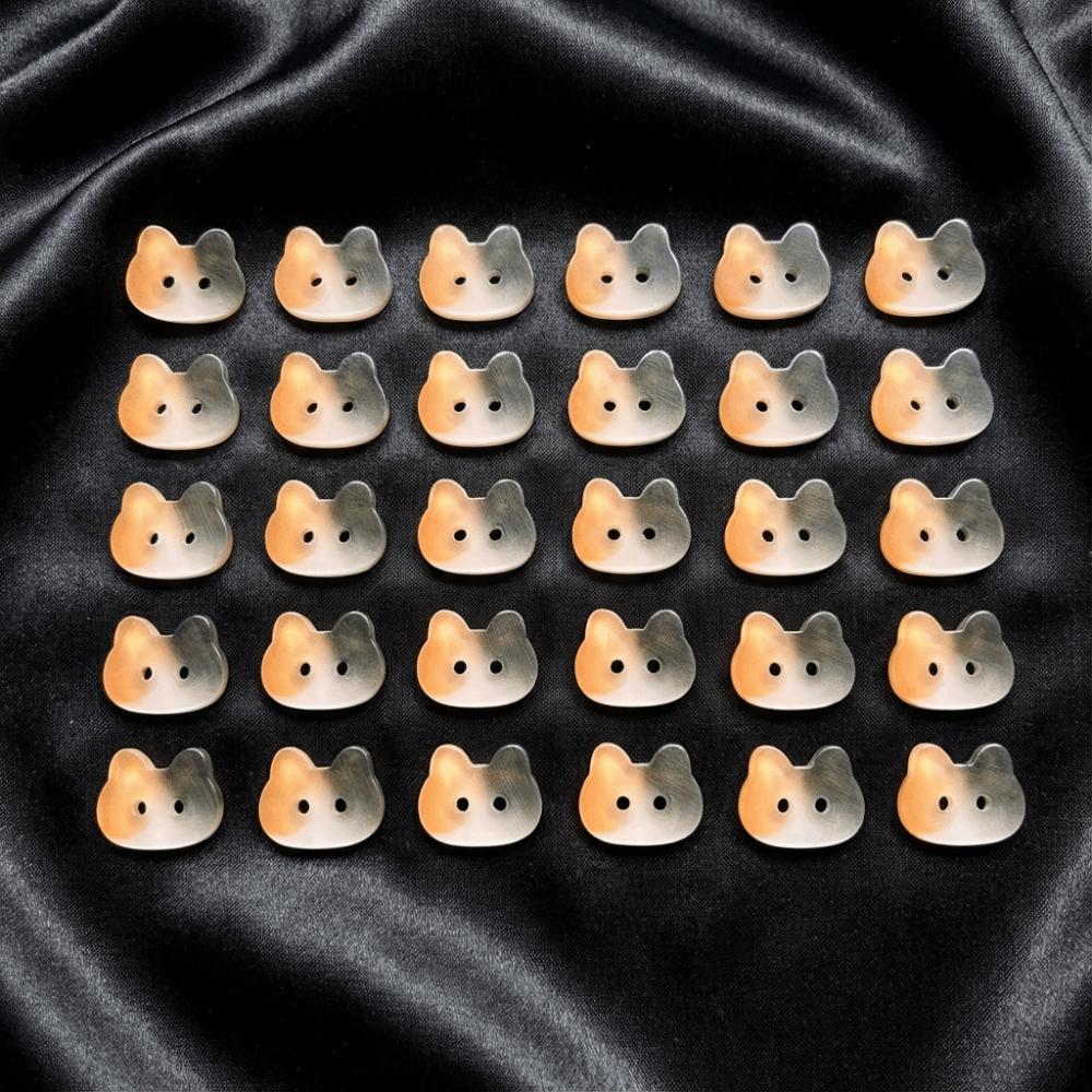 30pcs 12mm Kitty Buttons Creative Ginger Cat Buttons Calico Cat Buttons  Clothes Accessories