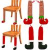 Table Leg Chair Foot Covers Santa Claus Christmas Decoration for Home Chair Table Cover Decor New Year Supplies