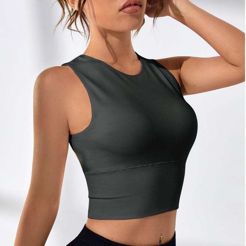 Women's Quick-Dry Seamless Yoga Top - Sleeveless, Sexy Sports Vest