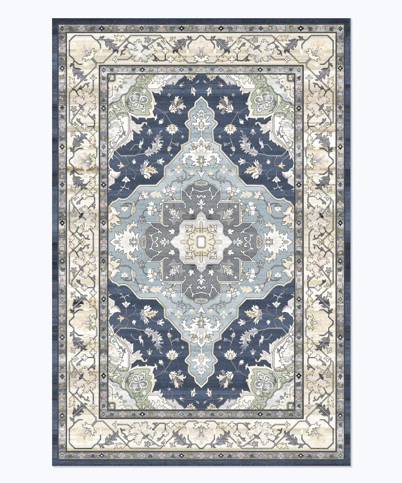 Retro Non Slip Washable Large Area Rug For Bedroom Living Room Soft Comfortable Home Decor Floor Mat