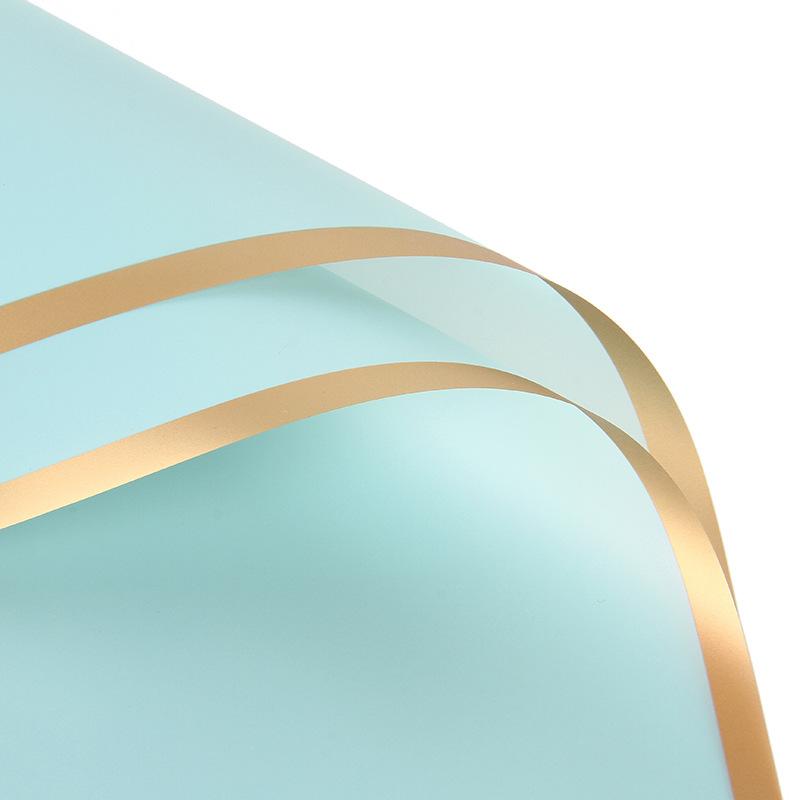 20 шт./упак. Цветочная упаковочная бумага с золотой каймой, роза в корейском стиле, полупрозрачная подарочная упаковка, цветочный букет, упаковочный материал