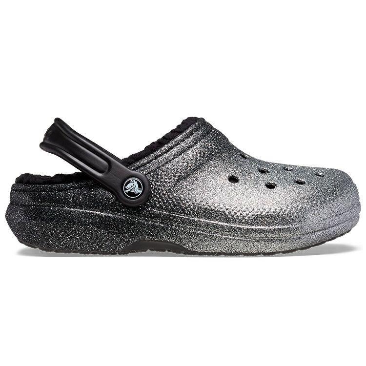 Crocs Классические клоги Удобные Универсальные Пляжные сандалии Женская обувь Черный Серебристый 205842-067