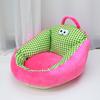 Pet Nest Bed Cartoon Style Striped Plaid Print Non-Slip Bottom Small-Medium Dogs Cats Nest Three-sided Embrace Pet Bed