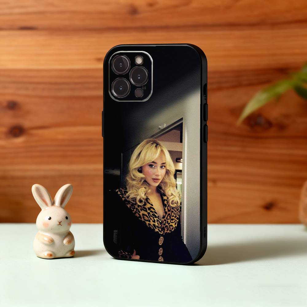 Чехол для телефона S-Sabrina Carpenter Singer для iPhone17 16 15 14 13 12 11 Pro Max Plus, 5G Мягкий Черный Чехол