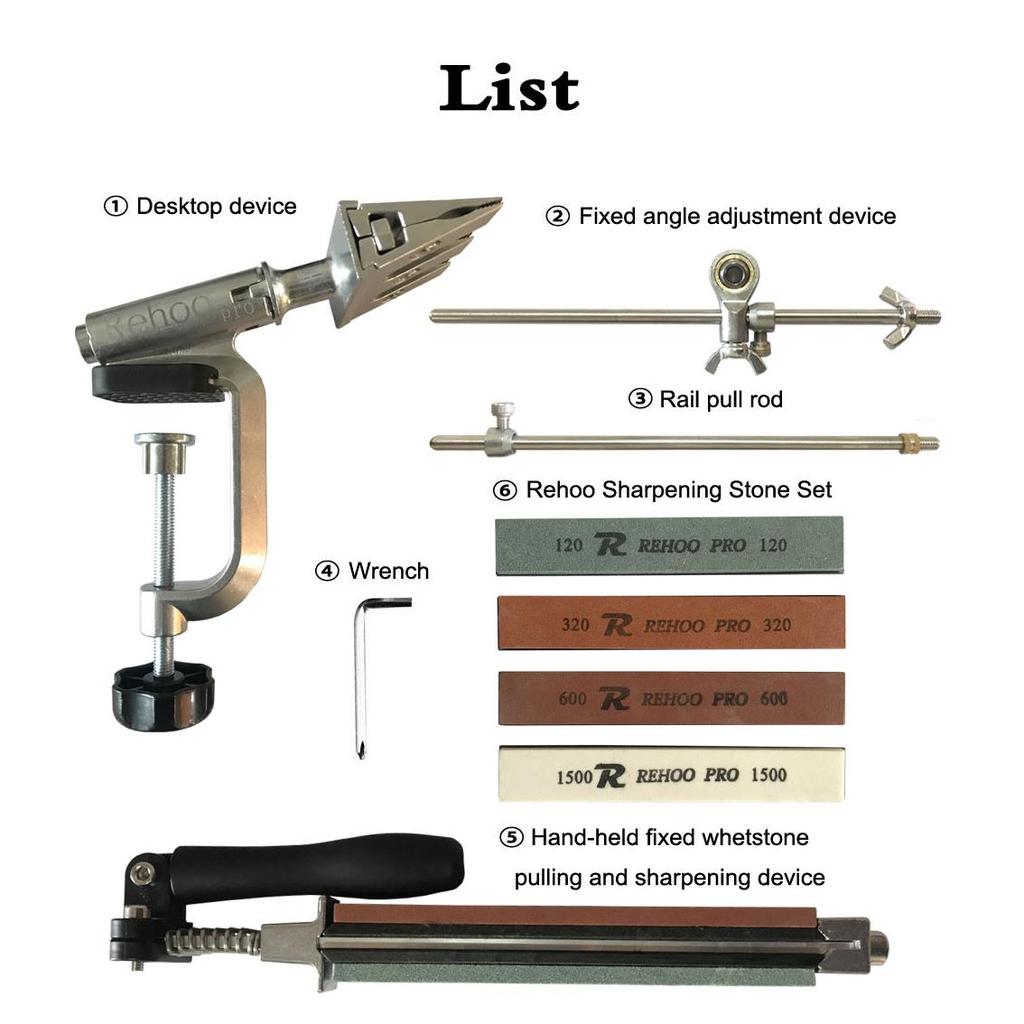 Профессиональная точилка для ножей с фиксированным углом Rehoo Pro RH006, система заточки, кухонные гаджеты для ножей