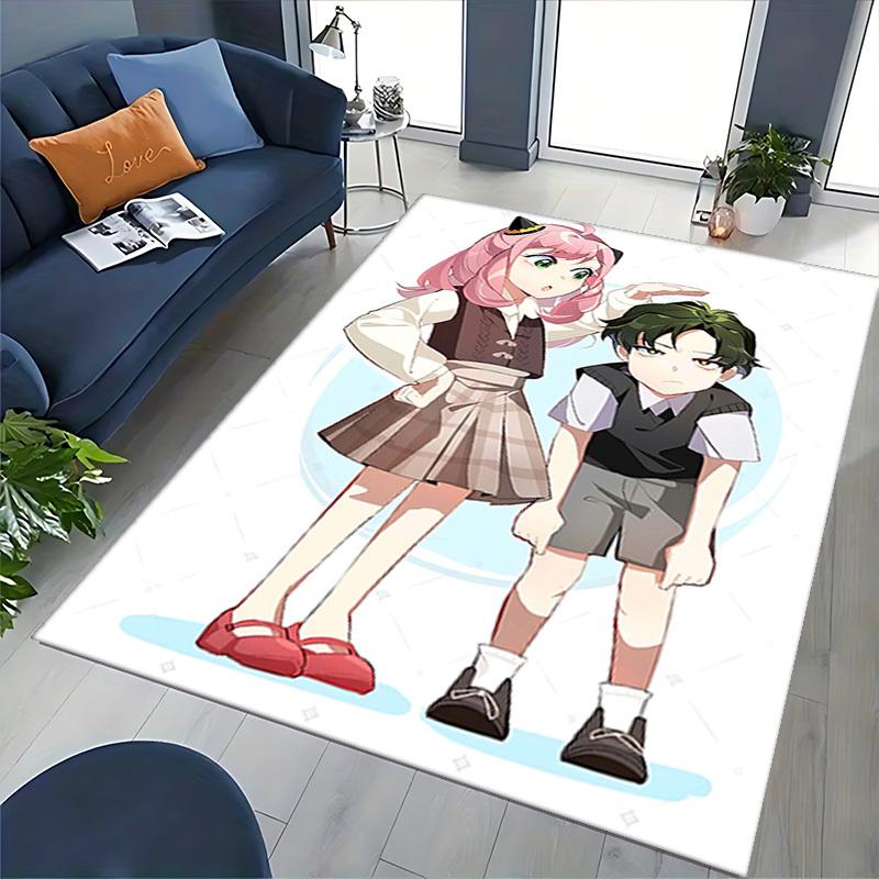 1pc Pink Hair Girl Chair Mat: Anime Cartoon Design, Non-Slip Carpet for Office, Home Decor - Suitable for All Seasons.Q003