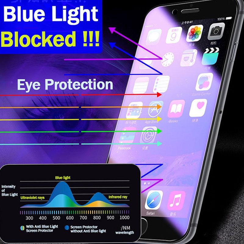 Xiaomi Mi 11 Lite Redmi Note 13s 13 12s 12 11s 11 10s 10 9s 9 8 Pro Pro + Poco X6 X5 X3 NFC 12C 13C 10C 9T 9C Защитная пленка из антисинего закаленного стекла