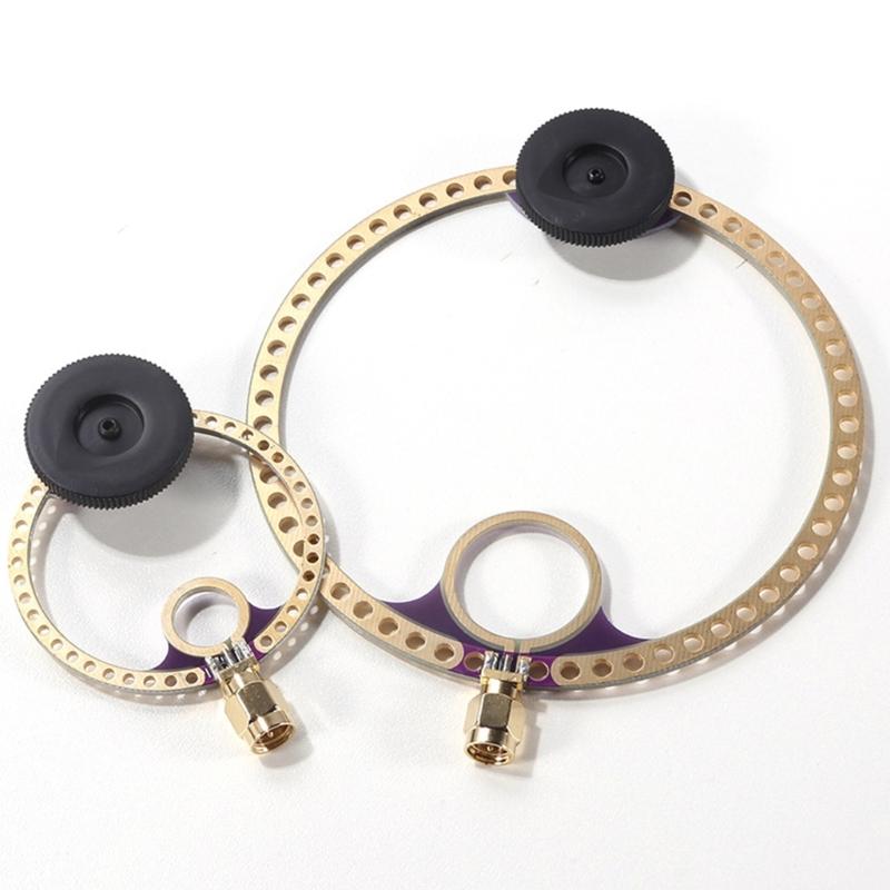 Double Band UHF/VHF Mini Circular Antennaes Set 10cm/5.0cm Diameter SMA Male Connector for DSP DSP2 Radio Receivers