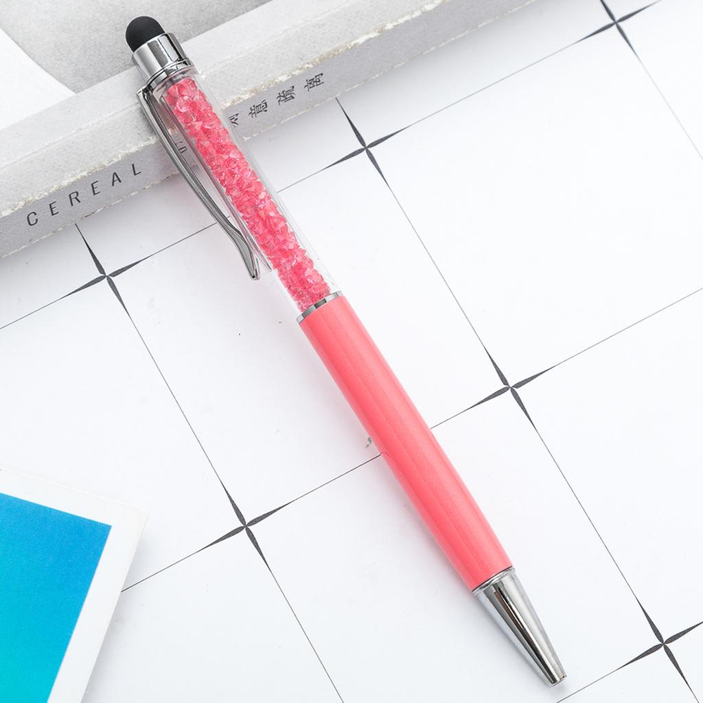 1 шт., хрустальная шариковая ручка, стилус, сенсорная ручка, канцелярские принадлежности для письма, офисные школьные принадлежности, вращающиеся металлические ручки для медсестер