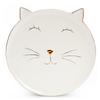 [A0013] - Ceramic Plate "Cats" Ivory Gold - 15x16 Cm
