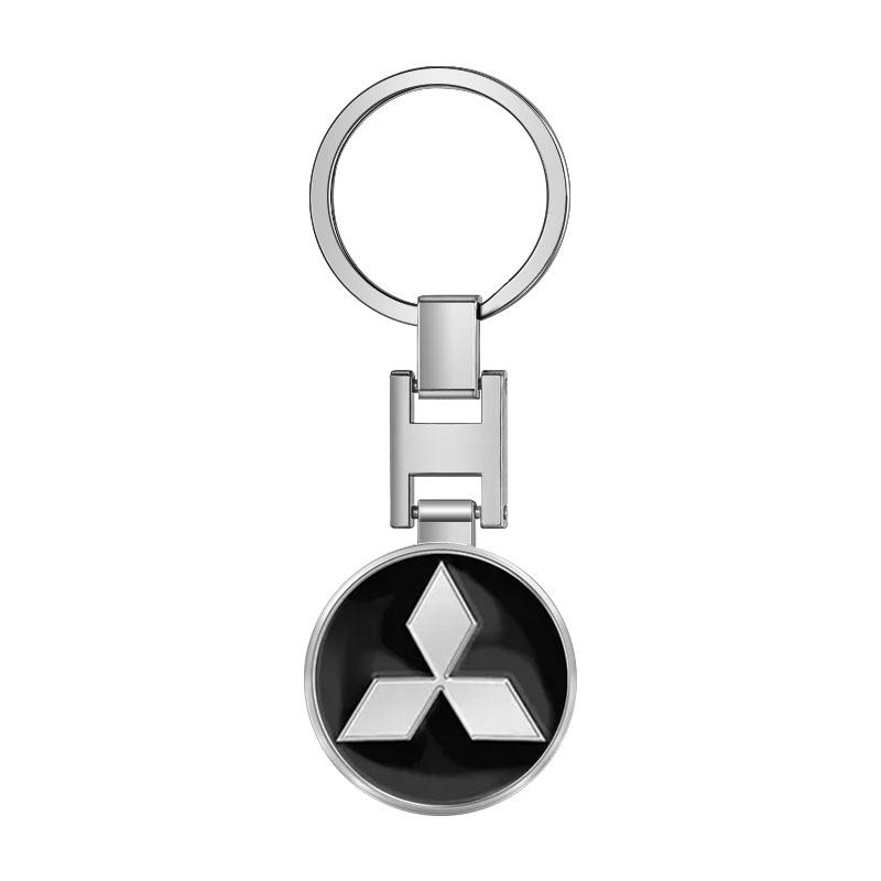 Car Metal Key Chain Hanging KeyChain Best Gift Key Ring Jewelry for Mitsubishi Lancer Pajero Outlander L200 EVO Center Hub Cap