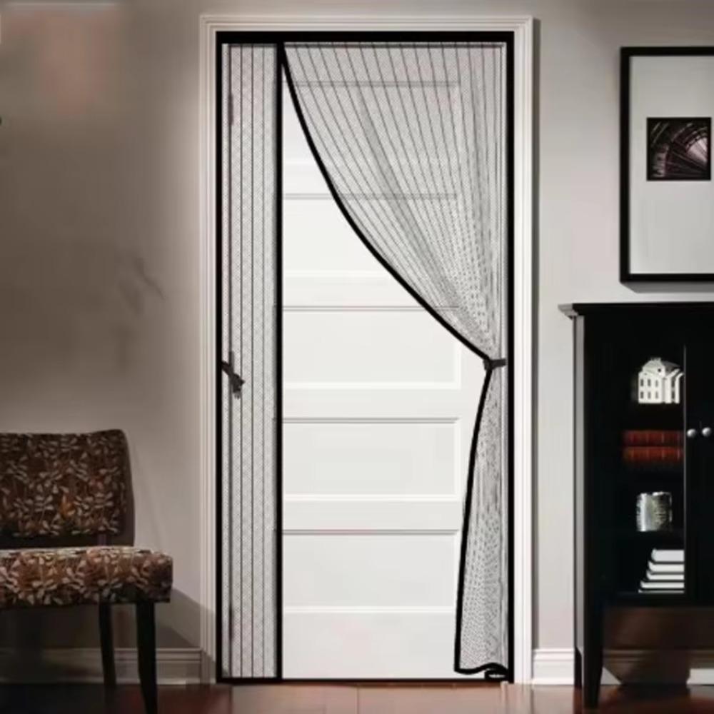 Самоклеящаяся дверная штора, магнитная, с автоматическим закрыванием, оконная сетка, москитная сетка, гостиная