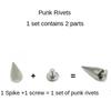 80 Sets DIY Decoration Punk Rivet Gold Silver Black Back Studs & Spike Cone Screw  Leather Craft