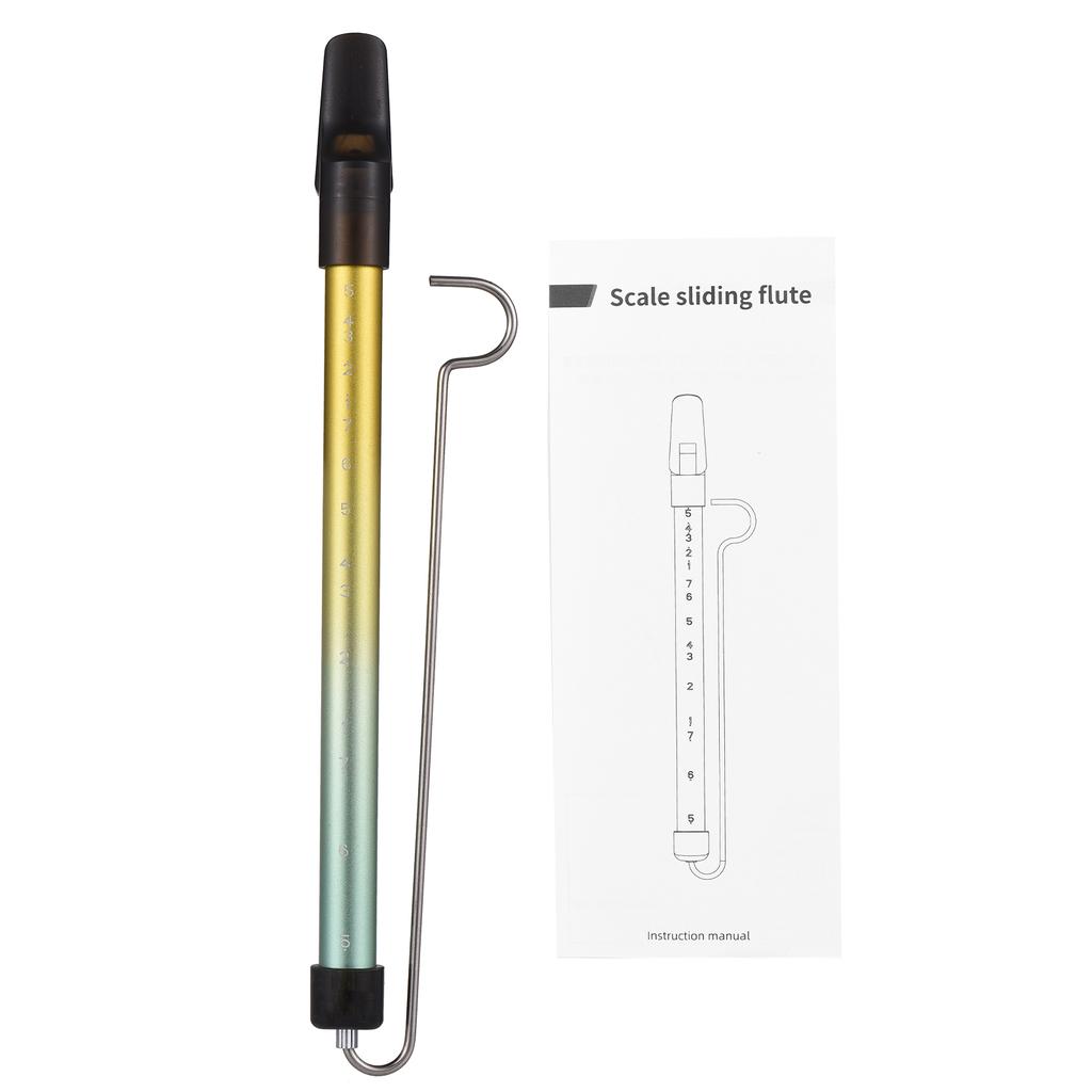 Metal Slide Whistle Scale Sliding Flute with Steel Sliding Rod Musical Instrument Toy for Children