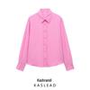 2025 Spring Women's European & American Style Long Sleeve Turn-Down Collar Shirt