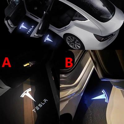 2 шт. Для Model 3 Y S X Puddle Lights Проекция Ярче Четкий Название Автомобиля Приветственная Лампа Светодиодный Логотип Эмблема Свет Призрачной Тени