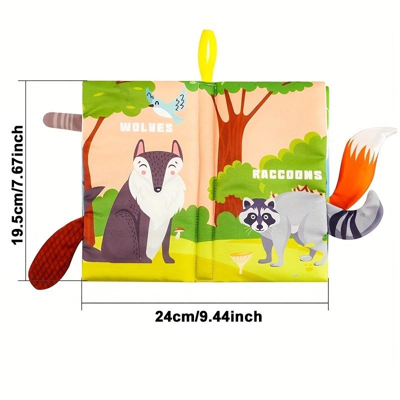 Touch and Feel Crinkle Book for 0+ Months Early Development Interactive Soft Toy for Baby Strollers