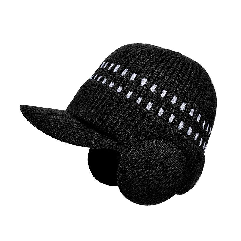 1 шт., вязаная бейсбольная шапка с капюшоном, изоляционная ушанка, теплая мужская повседневная велосипедная шапка с ворсом