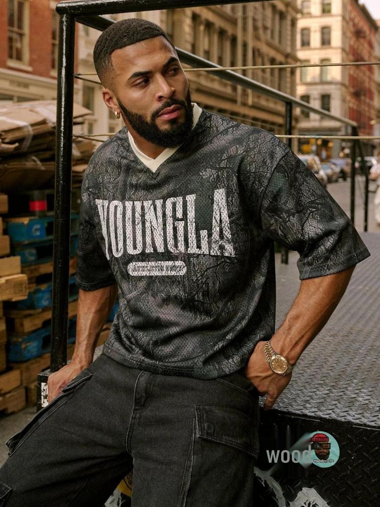 YOUNGLA Дышащая быстросохнущая сетчатая футболка для бега - С коротким рукавом для летних видов спорта на открытом воздухе и тренажерного зала