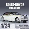 Новая модель игрушечной машинки Phantom Limousine масштаба 1/24, литая игрушечная машинка со звуком и светом, инерционная металлическая игрушка для мальчика, подарок для ребенка, коллекционное украшение