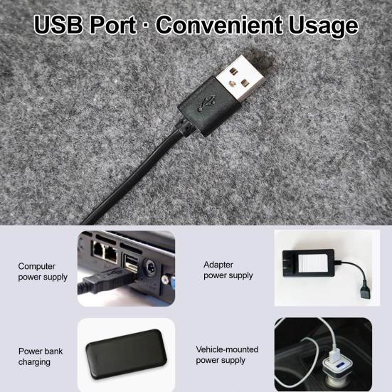 USB Перезаряжаемое Одеяло с Подогревом Портативная Накидка с Подогревом Электрическое Одеяло с 3 Уровнями Нагрева 10 ч Автоматическое Отключение Защита от Перегрева