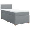 Maison Exclusive - Sommier à lattes de lit avec matelas Gris clair 90x200 cm Tissu
