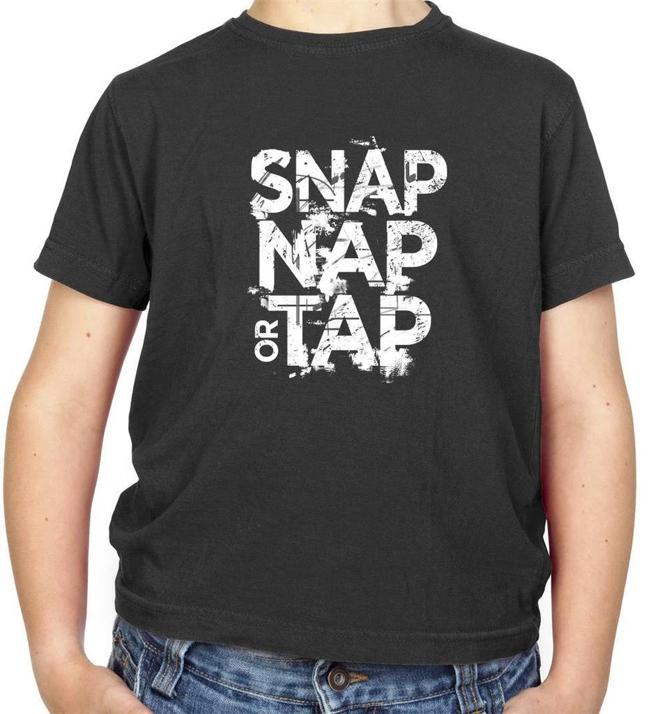 Футболка для детей "Snap Nap or Tap" - Джиу-джитсу - ММА - Бразильская - Бой - Боец
