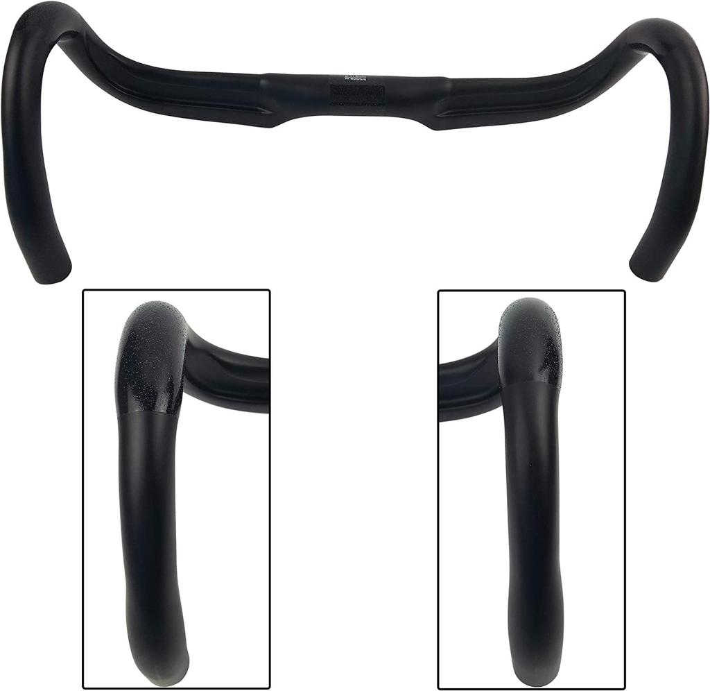 Карбоновая ручка для шоссейного велосипеда Аэродинамический руль Drop Bar Диаметр Drop Сверхлегкий аэродинамический руль для шоссейного велосипеда Интегрированная эргономика 79,4 мм 123,5 мм