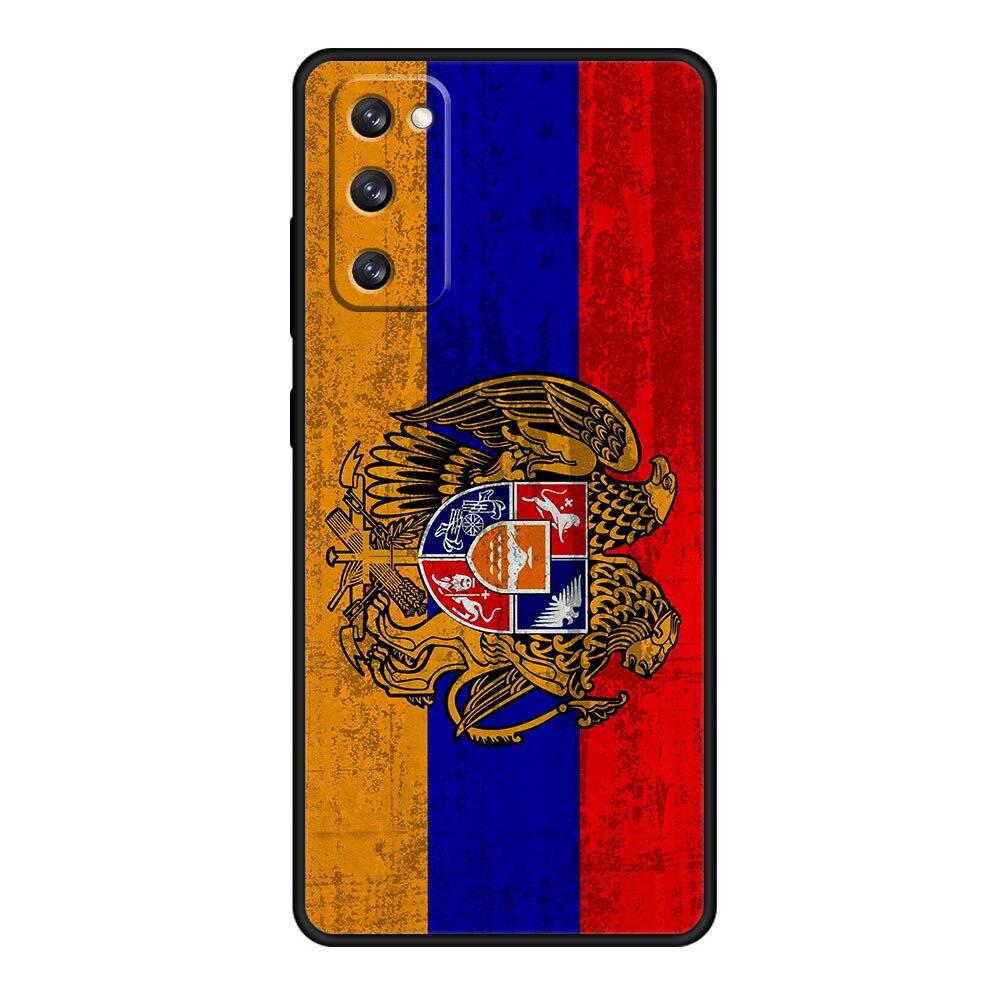 Для Samsung Galaxy S20 FE 2022 S10e S22 Ultra 5G S21 Plus S8 S10 S9 S7 Кремниевый чехол с флагом Армении
