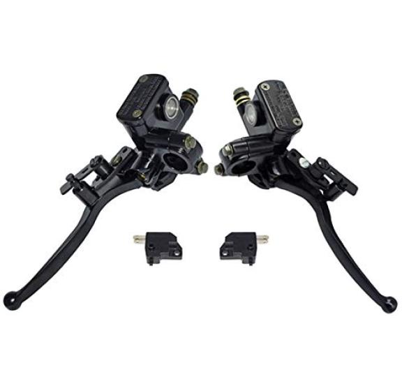 22mm Left Hydraulic Brake Master Cylinder with Handle Lever for and 150cc and UTVs with Parking 7/8" 50cc, 70cc, 90cc, 110cc, 125cc, Quads, 4-Wheel