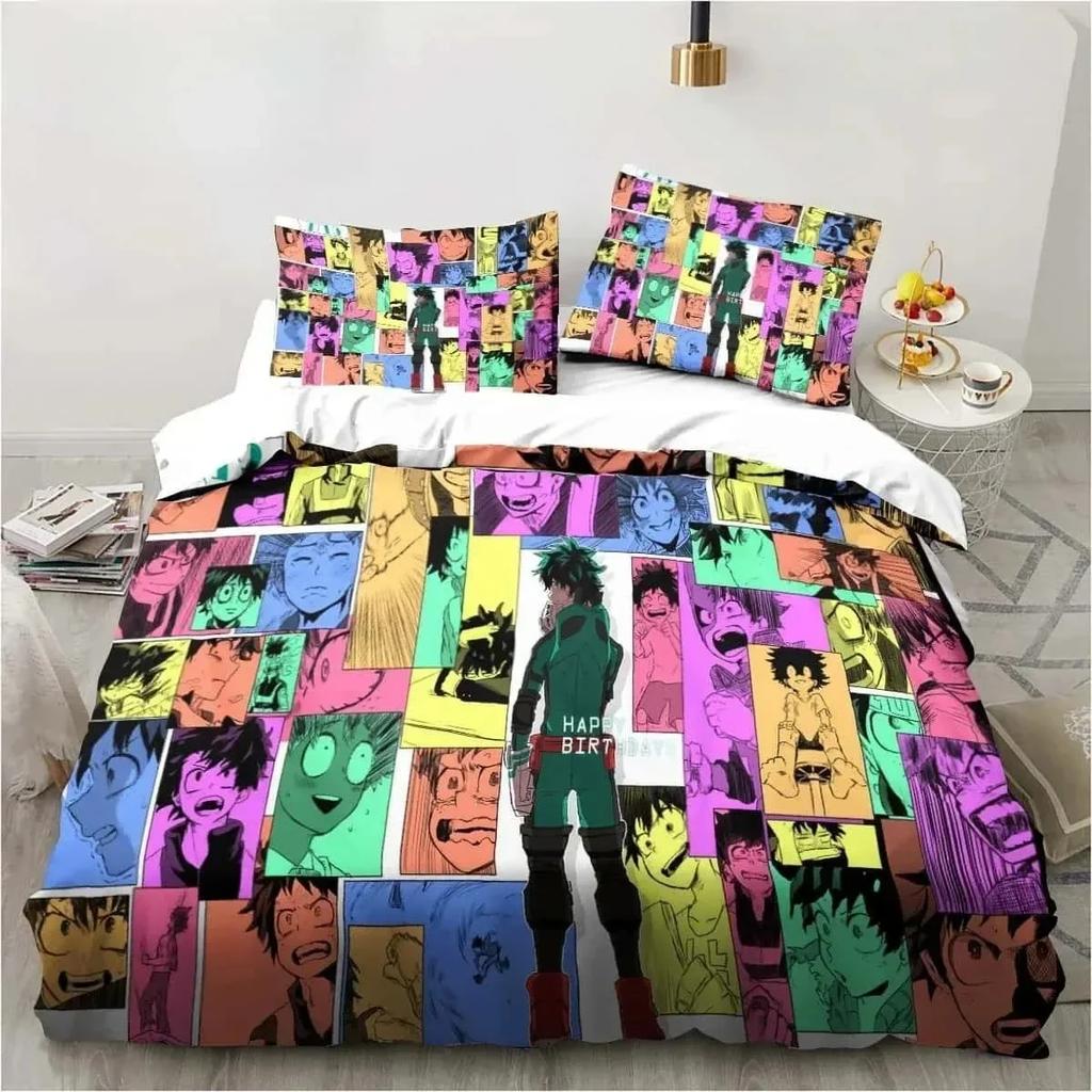 3D Print Bedding Gift My Hero Academia Bedding Set Single Twin Full Queen King Size Bed Set Adult Kid Bedroom Home Textile