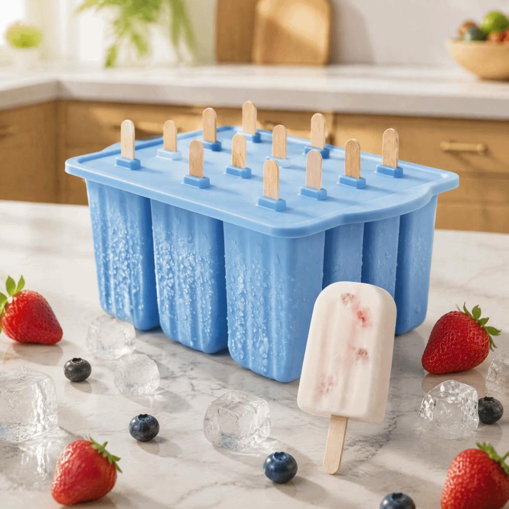 Easy-Release Silicone Ice Cream Molds Silicone Ice Cream Maker Molds Homemade Popsicle