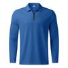 New Waffle Zip Long Sleeve Polo Shirt Men's T-shirt Top 8 Colours