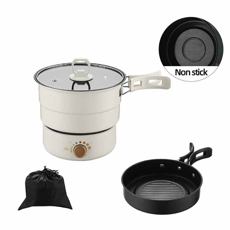 110 В/220 В электрическая кастрюля складная портативная мультиварка с раздельным типом рисоварка электрическая сковорода для дома и путешествий 1,6 л