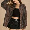 Женское бархатное леопардовое пальто, весенне-осенняя повседневная свободная куртка, модный топ для женщин
