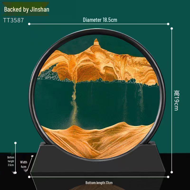 3D Песочные часы с перетекающим песком, украшение для рабочего стола или винного шкафа