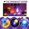 Waterproof Halloween Glowing Spiders Light Scary Realistic Illuminated Spiders Light Decorative LED Spiders Light