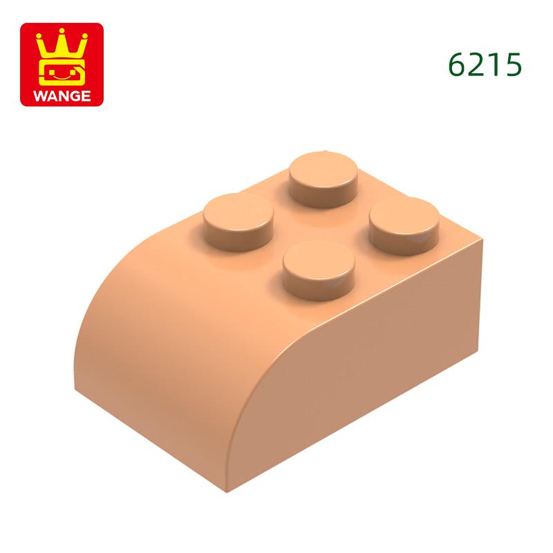 Нетоксичные 60 шт./лот 6215 2x3 Изогнутые строительные блоки Аксессуары Moc Совместимые с классическими кубиками Детские игрушки Конструктор Подарочная коробка