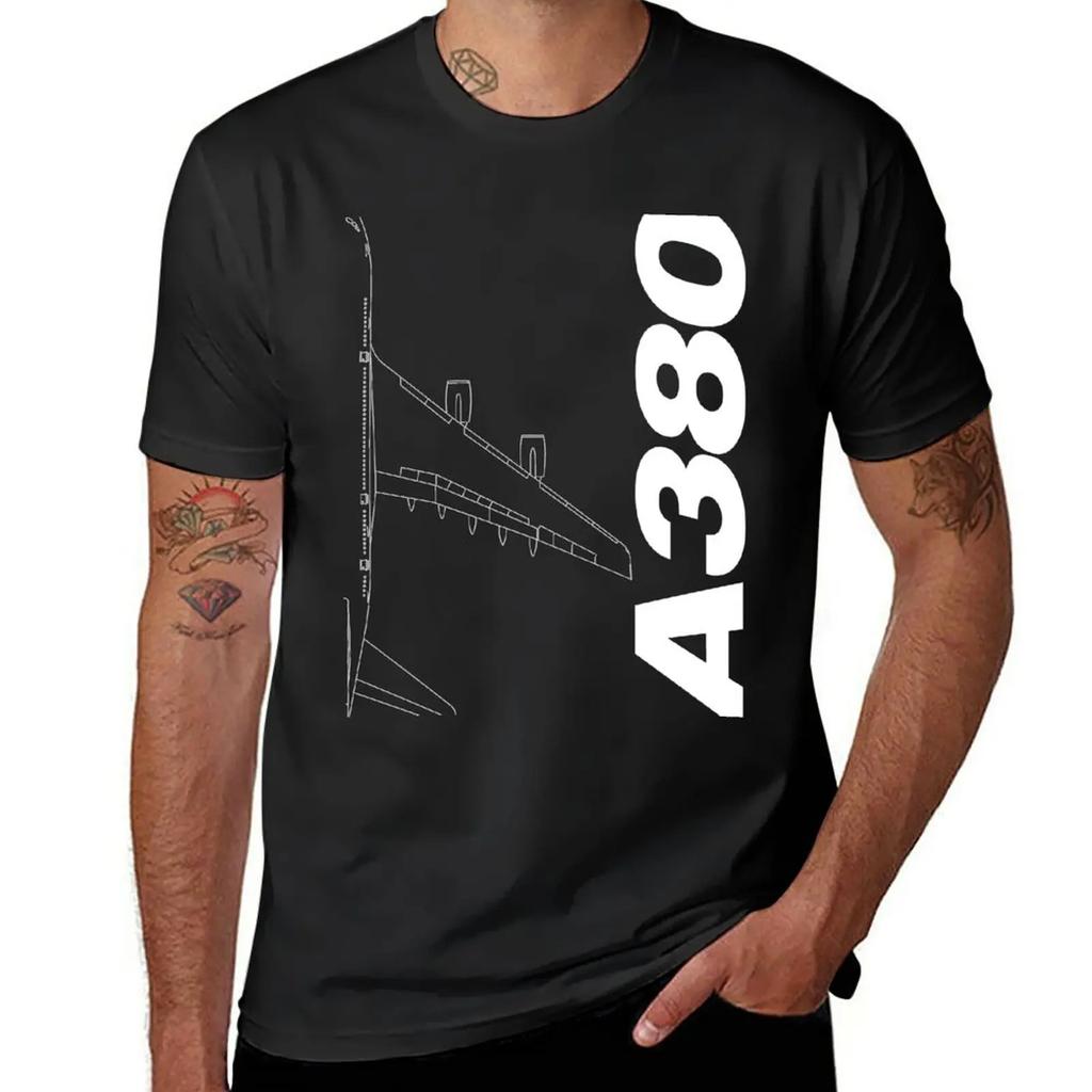 New Short Sleeve T Shirt T Shirt Unisex Clothes For Unisex Airbus A380 Tshirt Harajuku Tshirt Streetwear Cotton Tops